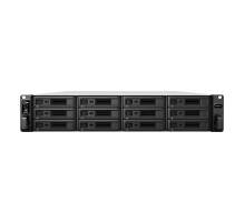Система хранения данных Synology 2U/12bay 8C 2,1GhzCPU/8Gb(64)/RAID0,1,10,5,6/upto 36HDD (2xRX1217(RP))/2xUSB/4GbE+2x10GE/2xPCIe/iSCSI/2xIPcam(upto90)/2xRPS/no rail/1YW (id 29308)