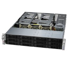 Серверная платформа Supermicro CloudDC A+ Server 2U 2015CS-TNR no CPU(1)AMD EPYC 9004/9005 series/TDP 400W/no DIMM12/ 12 3.5/2.5 SATA/ 2x10GbE 2x10GbSFP+/2x1200W/SFT-DCMS-Single/2nd config (id 32710)