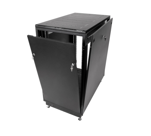 Шкаф телекоммуникационный напольный 27U (600x800) дверь стекло цвет чёрный ЦМО ШТК-М-27.6.8-1ААА-9005 30144555201