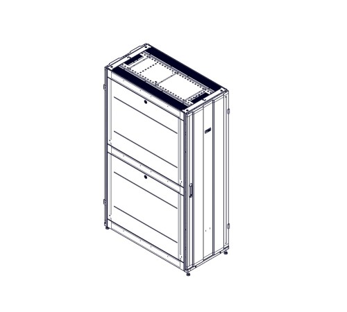 Монтажный шкаф Systeme Electric , серия Uniprom, 42U-600/1200, боковые панели 4шт, черный Electric UR3300
