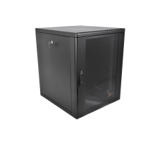 Шкаф телекоммуникационный настенный разборный 12U(600x650) съемные стенки дверь стекло цвет черный ЦМО ШРН-М-12.650-9005 30144247706