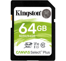 Карта памяти 64Gb SD Kingston Canvas Select Plus SDS2/64GB