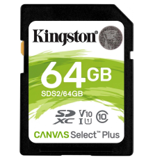 Карта памяти 64Gb SD Kingston Canvas Select Plus SDS2/64GB