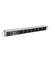 Блок розеток Rem -10 без шнура с фил. и инд. 7 Sсhuko вход IEC 60320 C14 10A алюм. 19 Rem R-10-7S-FI-440-Z 30112226914
