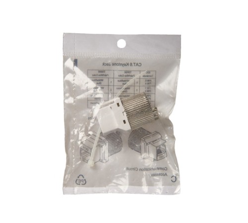Модуль Keystone неэкранированный RJ45 cat.6, 90° без инструмента белый Netko СКС KJ17-C6-US/WH (51959)