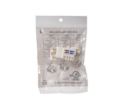 Модуль Keystone неэкранированный RJ45 cat.6, 90° 110/Krone тип под инструмент KE белый Netko Expert CKC KJ8B-C6-US/WHN (54137)