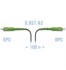 Патчкорд оптический FTTH SC/APC кабель 604-05-01 100 метров SNR SNR-PC-FTTH-SC/APC-G-100m