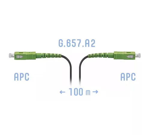 Патчкорд оптический FTTH SC/APC кабель 604-05-01 100 метров SNR SNR-PC-FTTH-SC/APC-G-100m