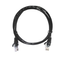 Патч-корд UTP4 cat 5e 1,0м ВС LSZH черный литой коннектор Netko Optima N.BC.UTP.5e-1.0m-1-lszh (67607)