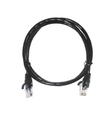 Патч-корд UTP4 cat 5e 1,0м ВС LSZH черный литой коннектор Netko Optima N.BC.UTP.5e-1.0m-1-lszh (67607)