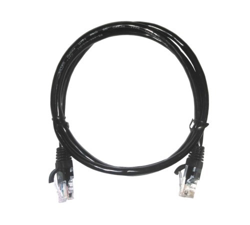 Патч-корд UTP4 cat 5e 1,0м ВС LSZH черный литой коннектор Netko Optima N.BC.UTP.5e-1.0m-1-lszh (67607)