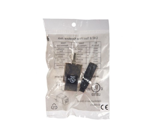 Модуль Keystone экранированный RJ45 cat.6, 90° без инструмента KE металлик Netko СКС KJ15-C6-FS (54136)