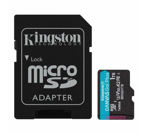 Карта памяти 1Tb MicroSD Kingston Canvas Go! Plus + SD адаптер SDCG3/1TB