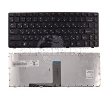 Клавиатура для ноутбука LENOVO B470 G470 V470 BLACK FRAME BLACK черная