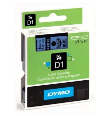 Картридж с лентой D1 для принтеров DYMO LabelManager 9 мм х 7 м, пластик, черный на голубой ленте (Original)