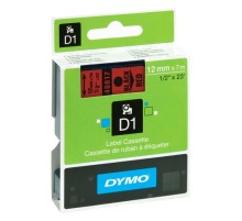 Картридж с лентой D1 для принтеров DYMO LabelManager 12 мм х 7 м, пластик, черный на красной ленте (Original)