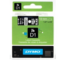 Картридж с лентой D1 для принтеров DYMO LabelManager 12 мм х 7 м, пластик, белый на черной ленте (Original)