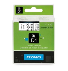 Картридж с лентой D1 для принтеров DYMO LabelManager 24 мм х 7 м, черный на белой ленте (Original)