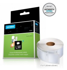 Многофункциональные этикетки 25х25мм для принтеров DYMO LabelWriter, 750 шт/рул (Original)