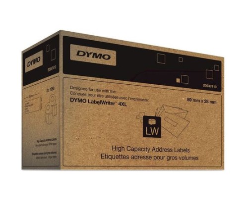 Адресные этикетки 89 x 28мм (только для DYMO LabelWriter 4XL) 2 рулона, 1050 шт/рул (Original)