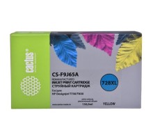 Картридж струйный Cactus CS-F9J65A 728XL желтый (130мл) для HP DJ T730/T830 (Cactus)