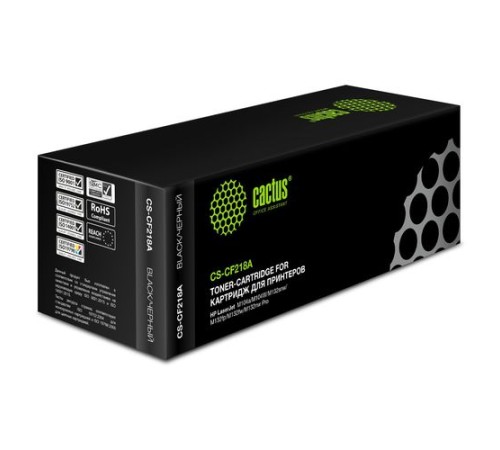 Картридж лазерный Cactus CS-CF218A CF218A черный (1400стр.) для HP LJ M104a/M104w/M132a/M132fn/M132fw/M132nw (Cactus)