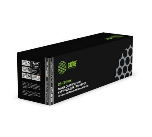 Картридж лазерный Cactus CS-CF540X CF540X черный (3200стр.) для HP LJ M254dw/M280nw/M281fdn (Cactus)