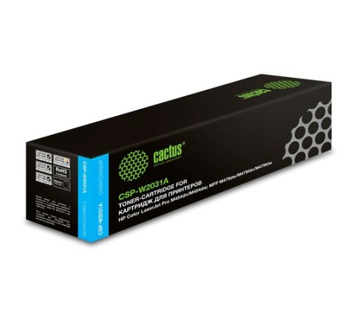 Картридж лазерный Cactus CSP-W2031A 415A голубой (2100стр.) для HP LJ M454/MFP M479 (Cactus)