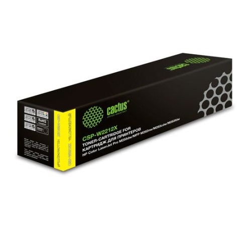 Картридж лазерный Cactus CSP-W2212X 207X желтый (2450стр.) для HP M255/MFP M282/M283 (Cactus)