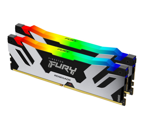 Оперативная память 48Gb DDR5 7200MHz Kingston Fury Renegade Silver RGB KF572C38RSAK2-48