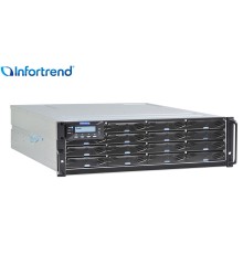 Платформа СХД Infortrend EonStor DS3016RUC000C-8U30 (16x3.5, 3U, High IOPS, Dual Redundant Controller incl: 2x4GB, 8x1GbE (RJ-45) iSCSI, 4 FREE host board slots, 2x12Gb SAS ext ports, 2x (SuperCap+Flash/ PSU 460W + FAN), Rackmount kit) (id 34324)
