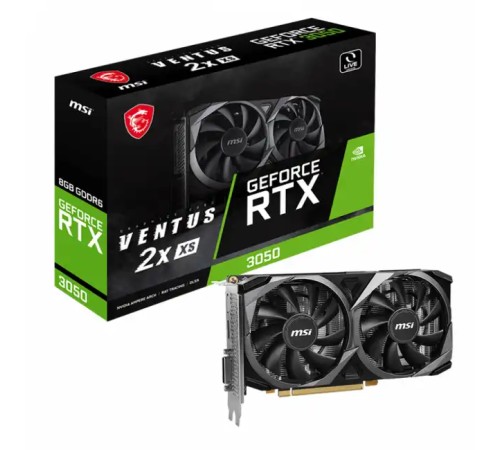 Видеокарта NVIDIA GeForce RTX 3050 MSI 8Gb VENTUS 2X XS 8G