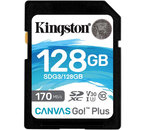 Карта памяти 128Gb SD Kingston Canvas Go! Plus SDG3/128GB