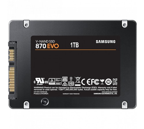 Внутренний жесткий диск Samsung 870 EVO Client SSD MZ-77E1T0B/EU, 1 ТБ, 2.5 дюйма, SATA) MZ-77E1T0B/EU
