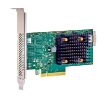 HBA-адаптер Broadcom 9500-8i SGL (05-50077-03 / 05-50134-01001 / 03-50134-01001) PCIe v4 x8 LP, Tri-Mode SAS/SATA/NVMe 12G HBA, 8port(1*int SFF8654), 3808 IOC, RTL {5} (007509) (id 30876)