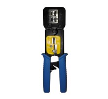 Инструмент обжимной для коннекторов со сквозным отверстием EZ Netko plug RJ-45 (8p8c); RJ-11/RJ-12 (6p2c/6p4c/6p6c) L Netko Tool HS-2816C (66393)