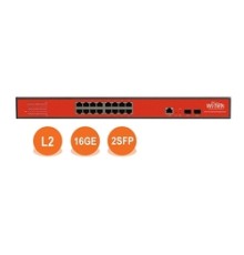 WI-MS318GF, Коммутатор управляемый L2, порты 16 100/1000Base-TX  + 2 SFP