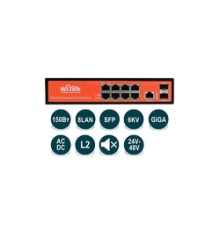 WI-PMS310GF-Alien, Коммутатор управляемый L2 MIX PoE 24/48В 150Вт, порты 8 PoE GE + 2SFP