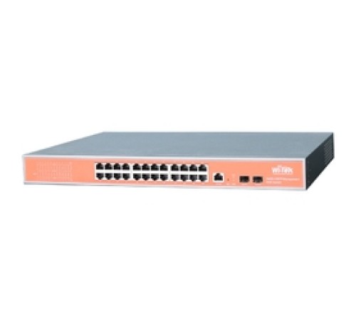 WI-PMS326GF, Коммутатор управляемый L2 PoE 400Вт, порты 24 PoE GE + 2SFP WI-PMS326GF, Коммутатор управляемый L2 PoE 400Вт, порты 24 PoE GE + 2SFP