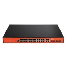 WI-PMS328GF, Коммутатор управляемый L2 PoE 400Вт, порты 24 PoE GE + 4 Combo GE/SFP