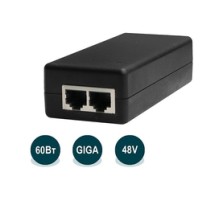 WI-POE55-48V-60W, Инжектор 1000Base-T 60Вт совместим с 802.3af/at/bt, 48В