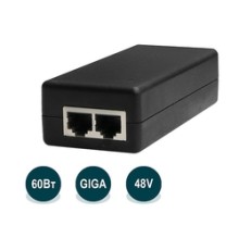 WI-POE55-48V-60W, Инжектор 1000Base-T 60Вт совместим с 802.3af/at/bt, 48В