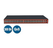 WI-PS150GFV, Коммутатор неуправляемый PoE 300Вт, порты 48 PoE FE + 2 Combo GE/SFP, режим QoS