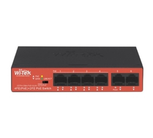 WI-PS205H, Коммутатор неуправляемый PoE 40Вт, порты 4 PoE FE + 2FE, режим 250м + VLAN, Watchdog WI-PS205H, Коммутатор неуправляемый PoE 40Вт, порты 4 PoE FE + 2FE, режим 250м + VLAN, Watchdog