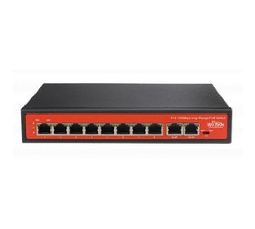 WI-PS210, Коммутатор неуправляемый PoE 120Вт, порты 8 PoE FE + 2FE, режим 250м и VLAN, Watchdog WI-PS210, Коммутатор неуправляемый PoE 120Вт, порты 8 PoE FE + 2FE, режим 250м и VLAN, Watchdog