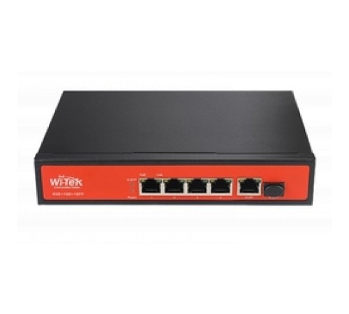 WI-PS305GF, Коммутатор неуправляемый PoE 65Вт, порты 4 PoE GE + 1GE + 1SFP, режим VLAN WI-PS305GF, Коммутатор неуправляемый PoE 65Вт, порты 4 PoE GE + 1GE + 1SFP, режим VLAN