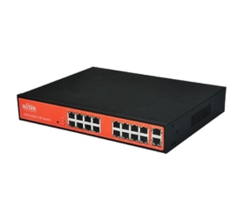 WI-PS518G, Коммутатор неуправляемый PoE 200Вт, порты 16 PoE FE + 2GE + 1SFP, режим 250м, Watchdog WI-PS518G, Коммутатор неуправляемый PoE 200Вт, порты 16 PoE FE + 2GE + 1SFP, режим 250м, Watchdog