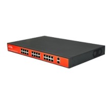 WI-PS526G, Коммутатор неуправляемый PoE 250Вт, порты 24 PoE FE + 2 Combo GE/SFP, режим 250м и VLAN