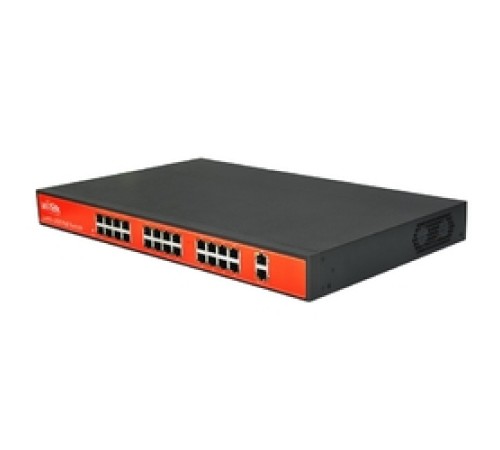 WI-PS526G, Коммутатор неуправляемый PoE 250Вт, порты 24 PoE FE + 2 Combo GE/SFP, режим 250м и VLAN