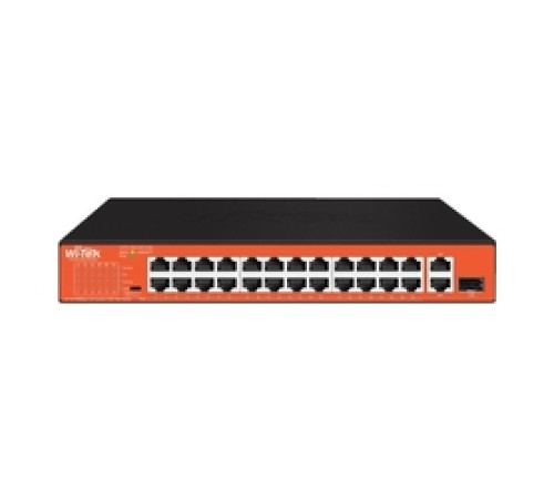WI-PS526GH, Коммутатор неуправляемый PoE 200Вт, порты 24 PoE FE + 1GE + 1Combo, режим 250м, Watchdog WI-PS526GH, Коммутатор неуправляемый PoE 200Вт, порты 24 PoE FE + 1GE + 1Combo, режим 250м, Watchdog